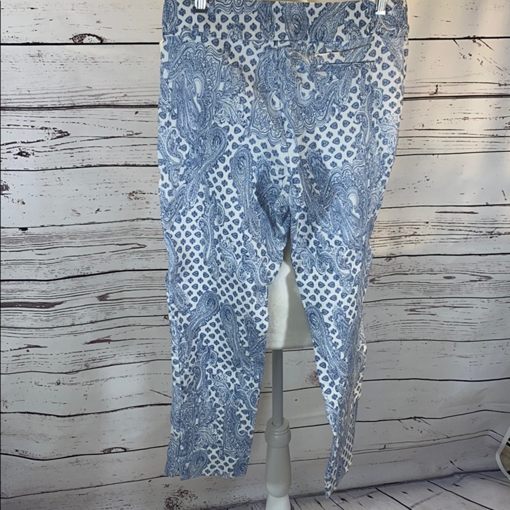 Blue and white paisley pull on pant - Picture 6 of 6